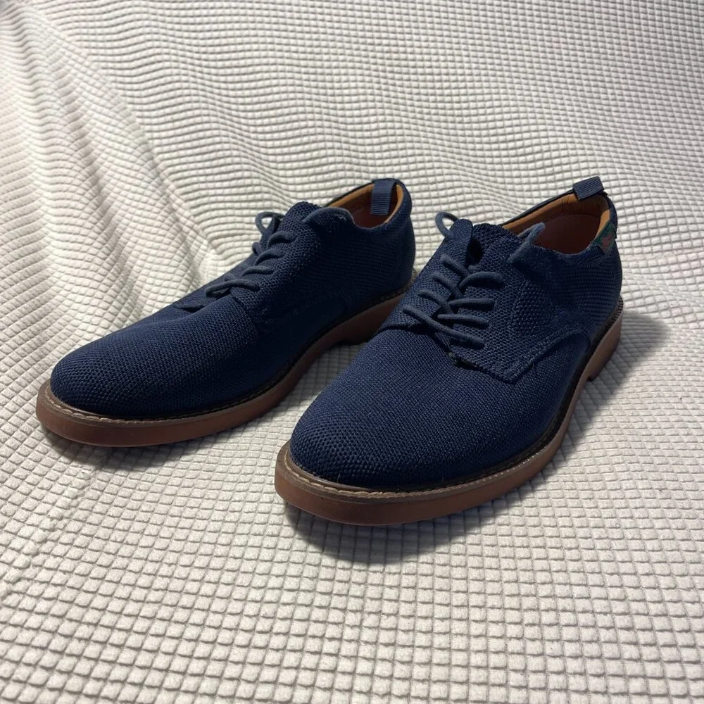 G.H. Bass Bucs Originals Shoes Mens 10M Navy Blue‎ Knit Textile Oxfords BAX2B921